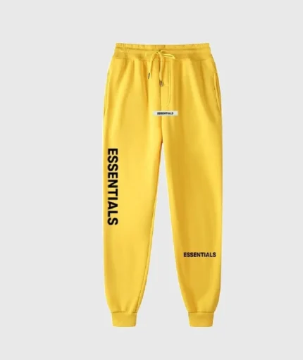 Yellow Essentials Sweatpants​ With Logo