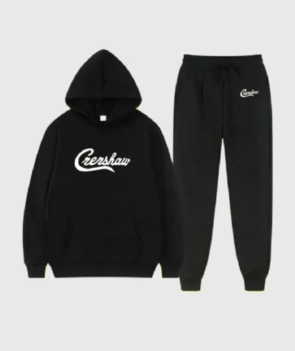 Essentials Cresnshaw Logo Tracksuit Black