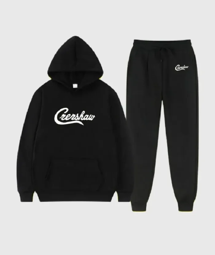 Essentials Cresnshaw Logo Tracksuit Black