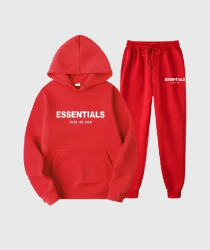 Essentials Fear of God Tracksuits full Red